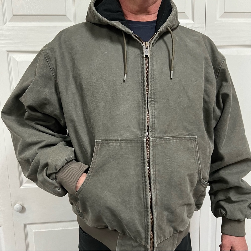 Red Head Khaki Hooded Bomber Jacket Size 3X